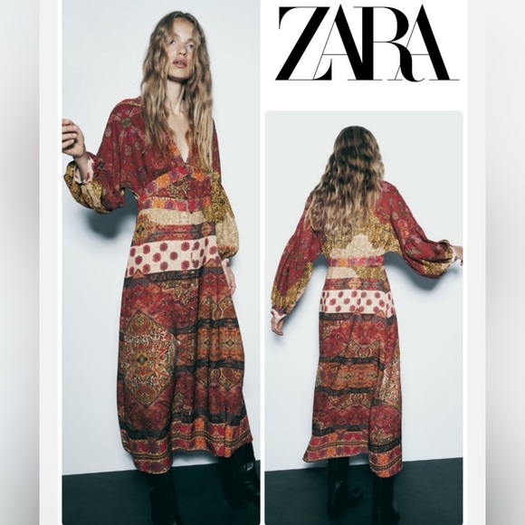 Zara Dresses & Skirts - Zara Boho Printed Dress